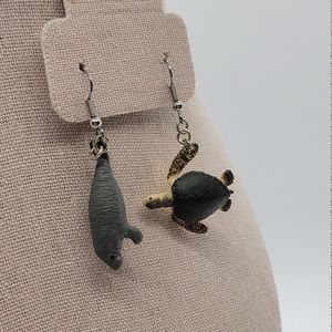 Mismatched Marine Life Earrings